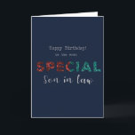 Für Son Law besondere Geburtstagskarte Karte<br><div class="desc">Zeitgenössischer Sonderson im Gesetz Geburtstagskarte. Ideal für einen Mann. Exklusives Design für die Marke Green Elephant Cards.</div>