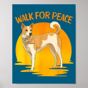 Für Spaziergang Frieden Aloka Hund Minimalist Poster