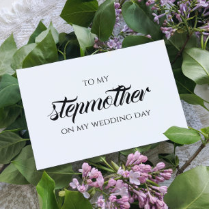 Für Stiefmutter Hochzeit Danke Silber Folienkarte