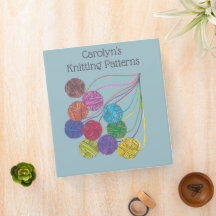 Für Strickmuster, Garn, Ihren Namen, blau