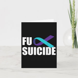 Für Suizid Suizid Bewusstsein Ribbon Suizid Preve Karte