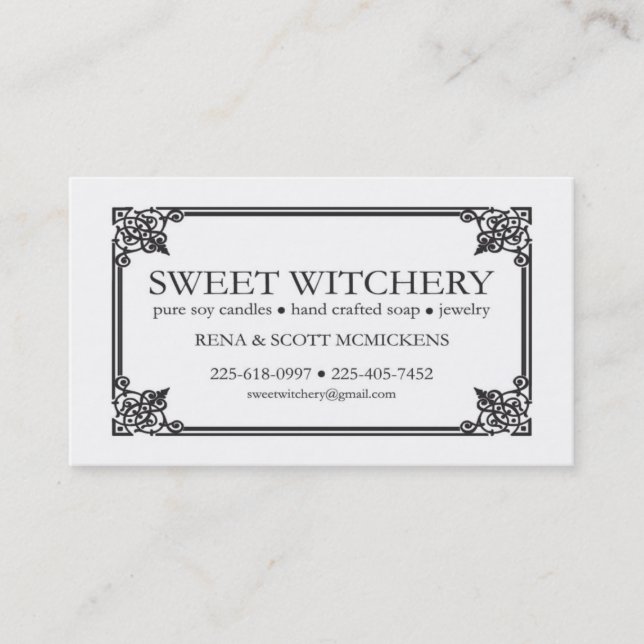 Für süßen Witchery Visitenkarte (Vorderseite)