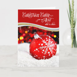 für Tante Weihnachten Cheer Red Snowflake Ornament