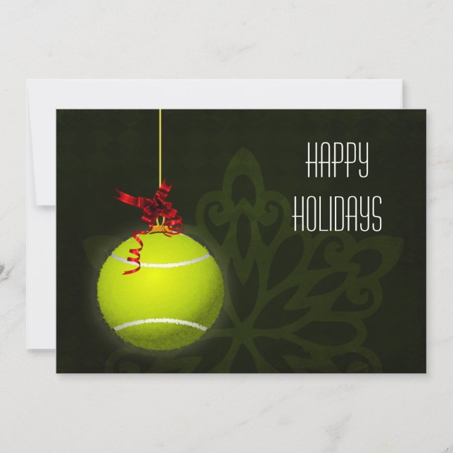 für Tennisspieler Weihnachtskarten Feiertagskarte (Vorderseite)