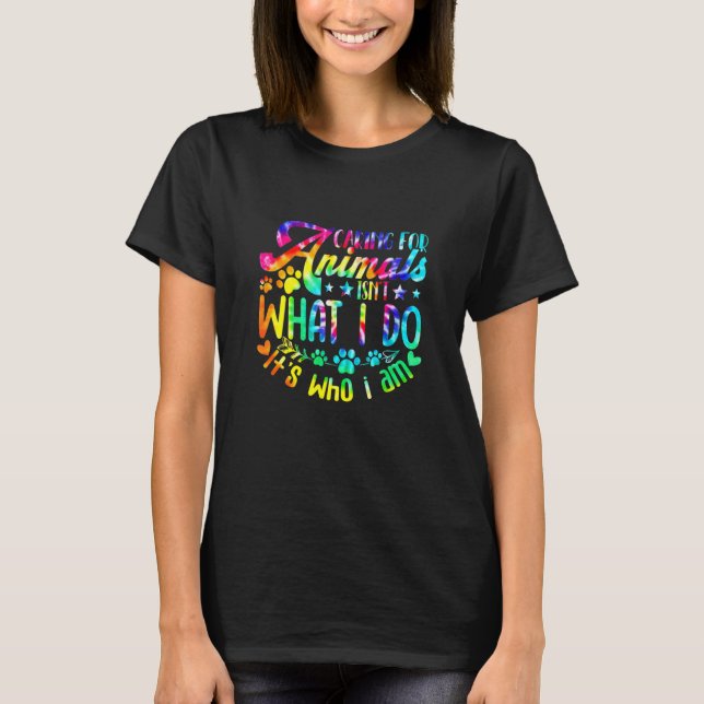 Für Tiere gekümmert ist, was ich Adoptiert Katze H T-Shirt (Vorderseite)