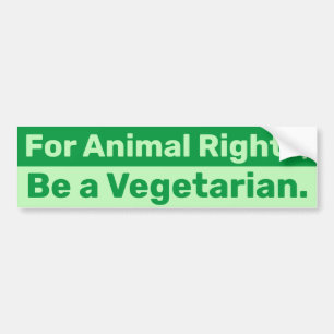 Für Tierrechte: Vegetarier Autoaufkleber