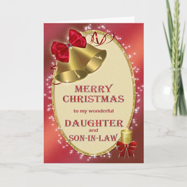 Für Tochter und Schwiegersohn Weihnachtskarte Feiertagskarte (Vorderseite)