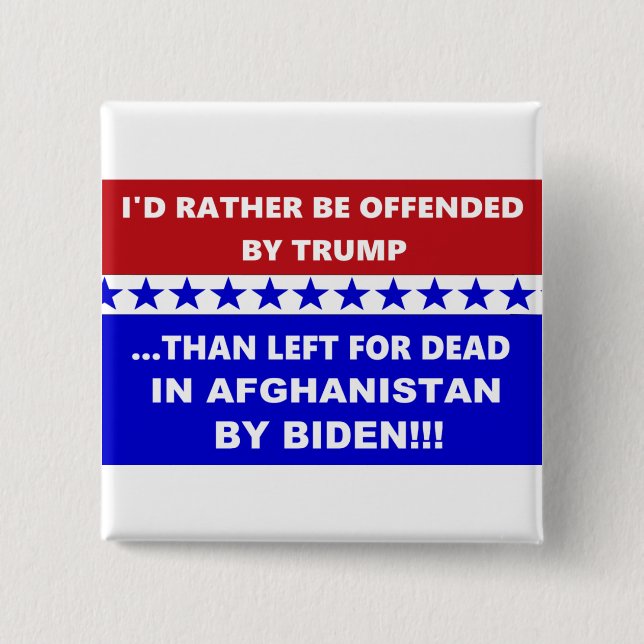 Für tot Verlassen Anti-Biden-Afghanistan Button (Vorderseite)