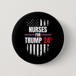 Für Trump 2024: Amerikanische Flagge Button