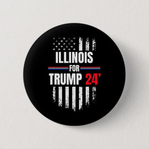 Für Trump 2024: Amerikanische Flagge Button
