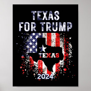 Für Trump 2024 Amerikanische Flagge - Vintage Poster