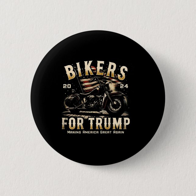 Für Trump 2024 (auf der Rückseite) Button (Vorderseite)