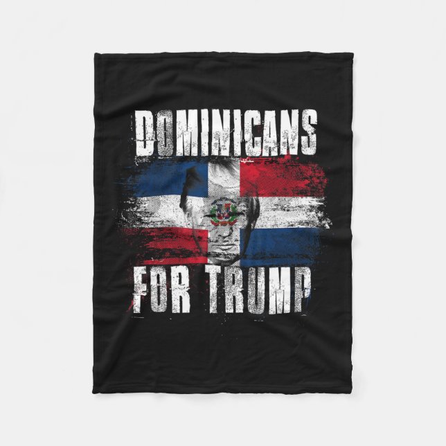 Für Trump American Dominikanische Republik Patriot Fleecedecke (Vorderseite)