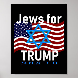 Für Trump: Amerikanische Flaggenstern von David He Poster