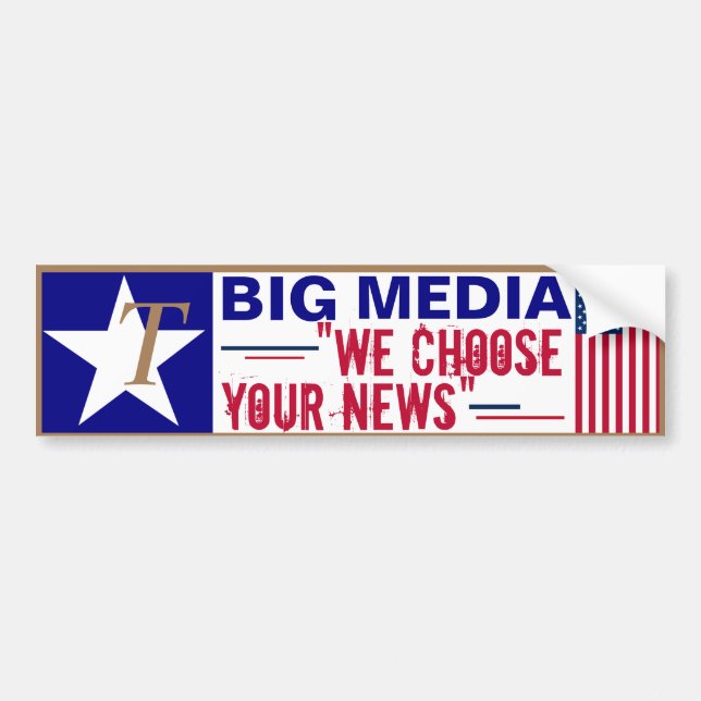 Für Trump Big Media - Wir wählen Ihre Nachrichten Autoaufkleber (Vorne)