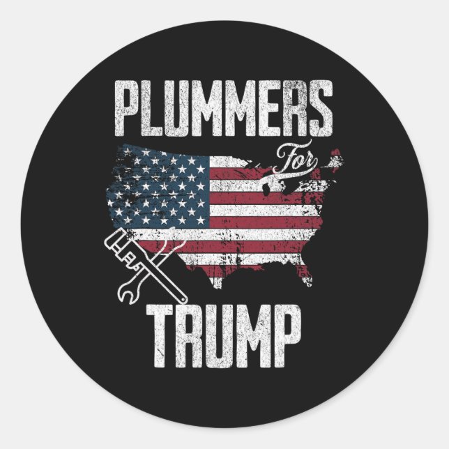 Für Trump Wahlspass 45 47 amerikanische Flagge Runder Aufkleber (Vorderseite)