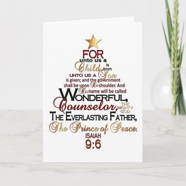 **FÜR UNS IST EIN KIND GEBOREN** NUR WEIHNACHTSMIT KARTE (Vorderseite)