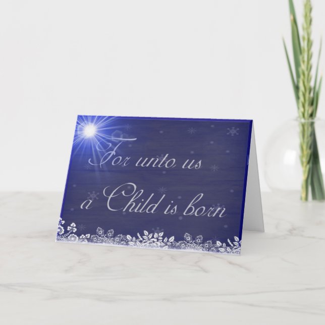Für uns ist ein Kind Geboren Weihnachten Personali (Vorderseite)