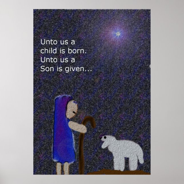 Für uns ist ein Kind Geborenes Weihnachtsgebäck Poster (Vorne)