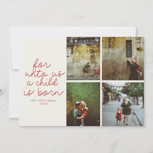 Für uns Moderne Weihnachtsfotokarte Einladung (Vorderseite)