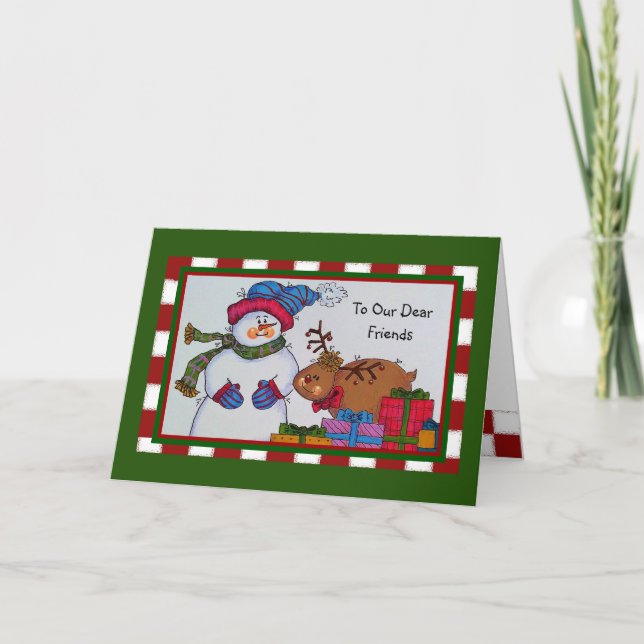 Für unsere lieben Freunde Weihnachtskarte Feiertagskarte (Vorderseite)