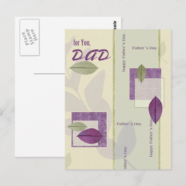 Für Vater am Vatertag Postkarte (Vorne/Hinten)