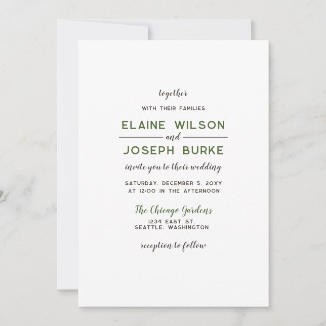 Für Vellum Overlay Pinecone Hochzeit Einladung (Vorderseite)