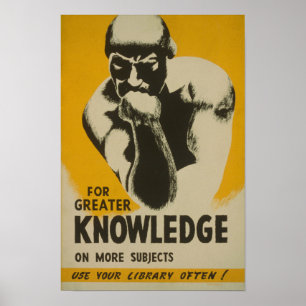Für Vintages WPA-Poster für eine erweiterte Wissen Poster