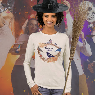 Für Vogelbeobachter: Trick oder Tweet Halloween Tri-Blend Shirt