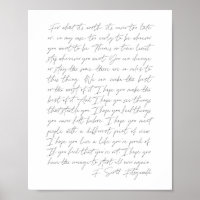 Für was es wert ist...F. Scott Fitzgerald Script