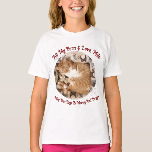 Für Weihnachten, Meowy And Bright , Katzenfoto , T-Shirt