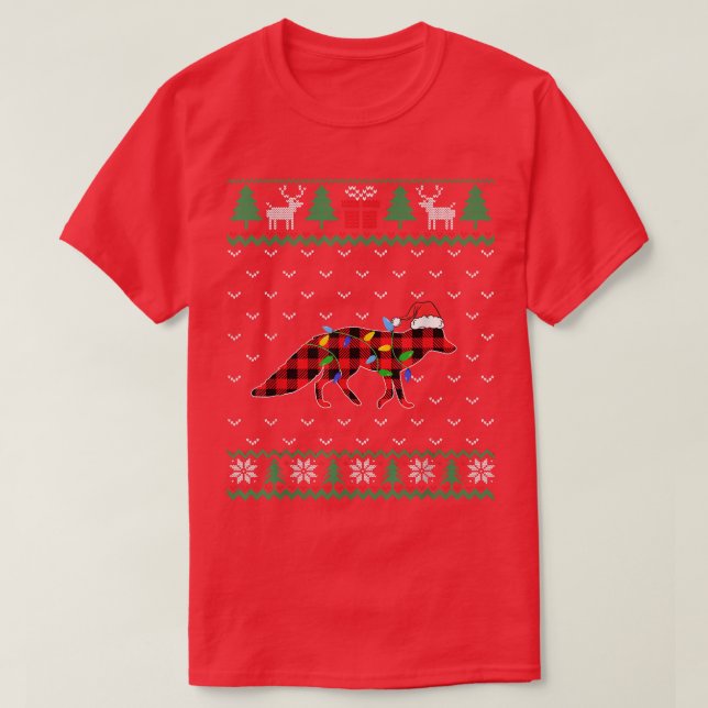 Für Weihnachtsbaum Lichter Dekoration Xmas Sweater T-Shirt (Design vorne)
