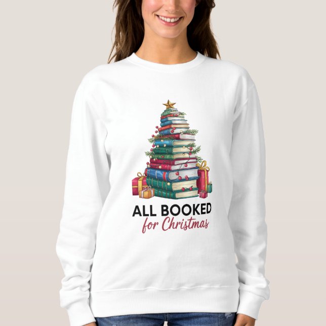 Für Weihnachtsleser gebucht Sweatshirt (Vorderseite)