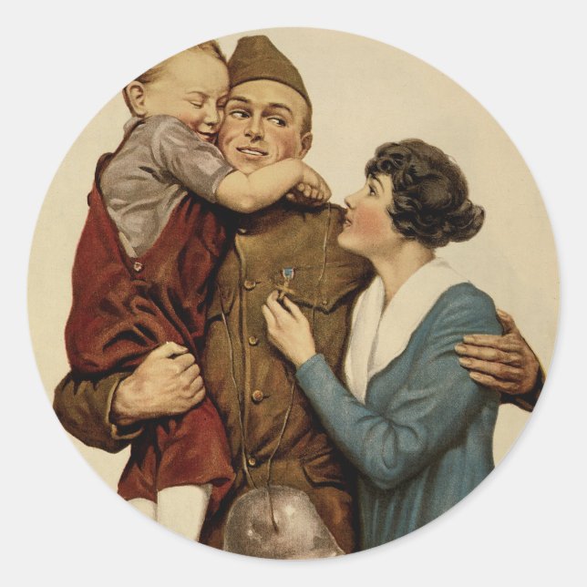 Für Zuhause und Land Runder Aufkleber (Vorderseite)