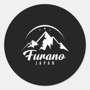 Furano Japan Ski Resort Snowboarden Runder Aufkleber