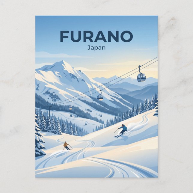 Furano Ski Resort Japan Postkarte (Vorderseite)