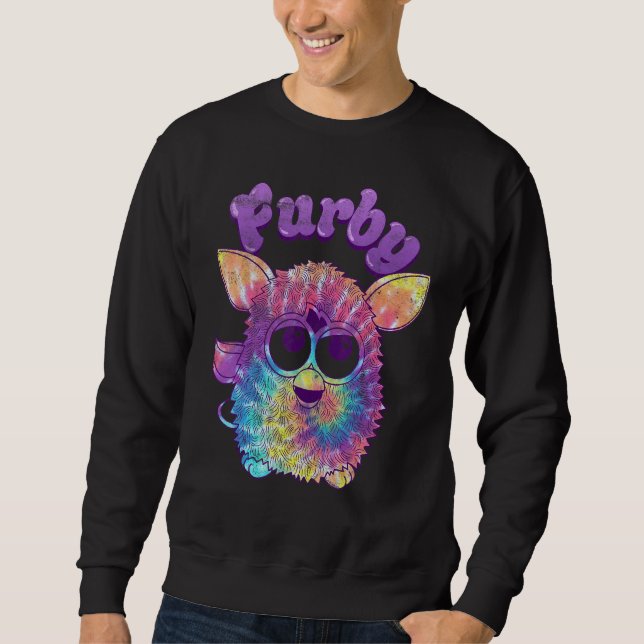 Furby Gefärbte Krawatte Portrait Sweatshirt (Vorderseite)
