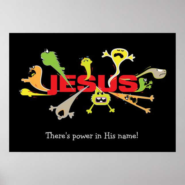 Furcht einflößender Jesus Poster (Vorne)