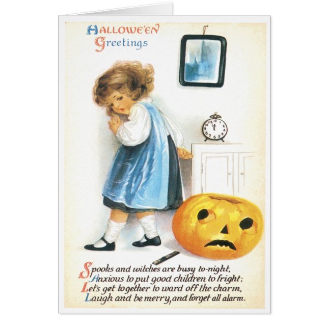 Furcht erregende kleine Mädchen und traurige Pumpk (Vorne)