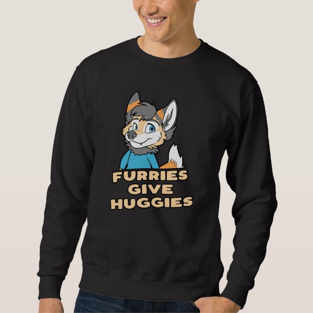 Furcht gibt Huggies Funny Furry Fandom Fursuit Gi Sweatshirt (Vorderseite)