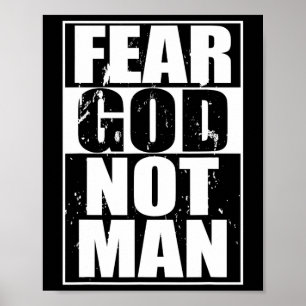 Furcht Gott nicht der Mensch Coole Christliche Ges Poster