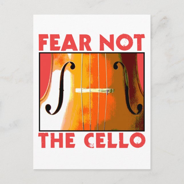 Furcht nicht der Cello Postkarte (Vorderseite)