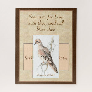 Furcht nicht ermutigen Scripture Watercolor Bird