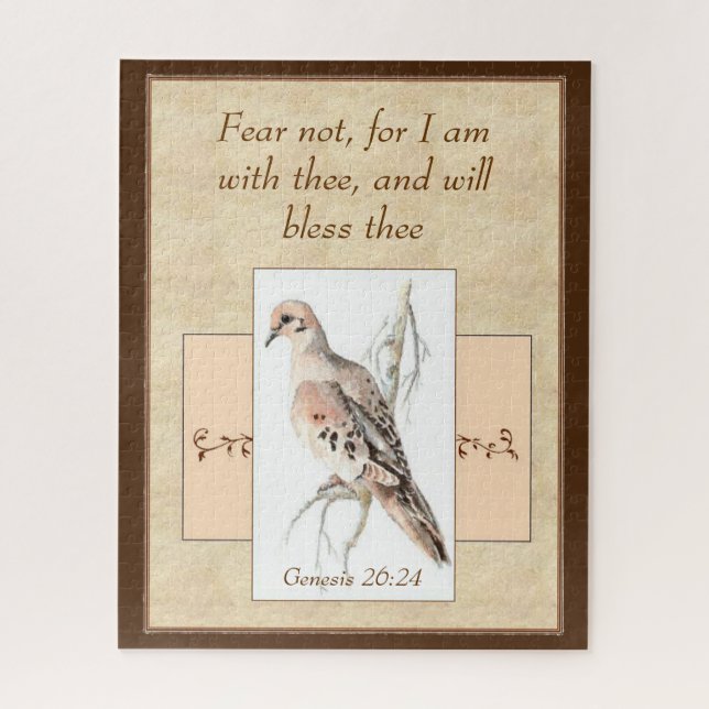 Furcht nicht ermutigen Scripture Watercolor Bird (Vertikal)
