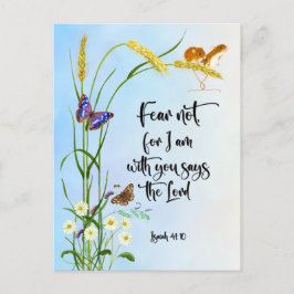 Furcht nicht, weil ich bei dir bin Isaiah 41: 10 Postkarte