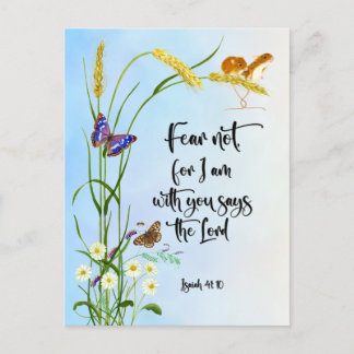 Furcht nicht, weil ich bei dir bin Isaiah 41: 10 Postkarte