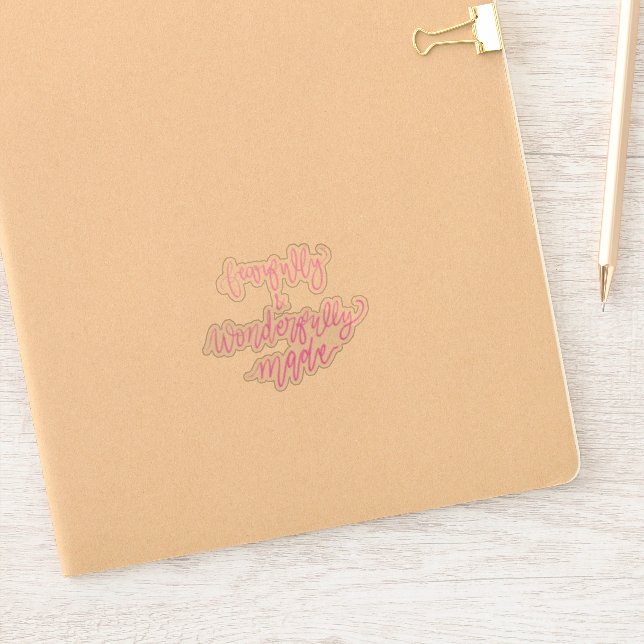 Furcht und wunderbar gemacht aufkleber (Notizbuch)