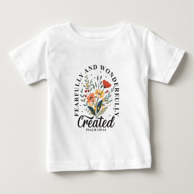 Furcht und wunderbar gemacht baby t-shirt (Vorderseite)