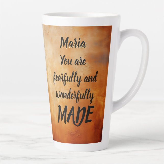 Furcht und wunderbar gemacht Template Latte Tasse (Rechts)