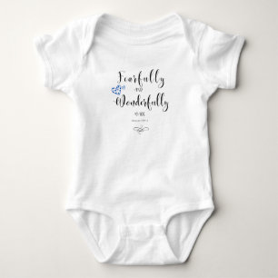 Furcht und wunderbar Made Scripture Baby Anzug Baby Strampler